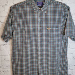 Pendleton Cotton SS Button Front Shirt Large